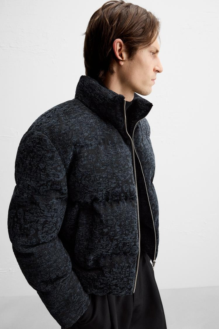 Jacquard Puffer Jacket
