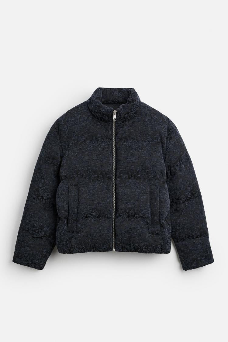 Jacquard Puffer Jacket