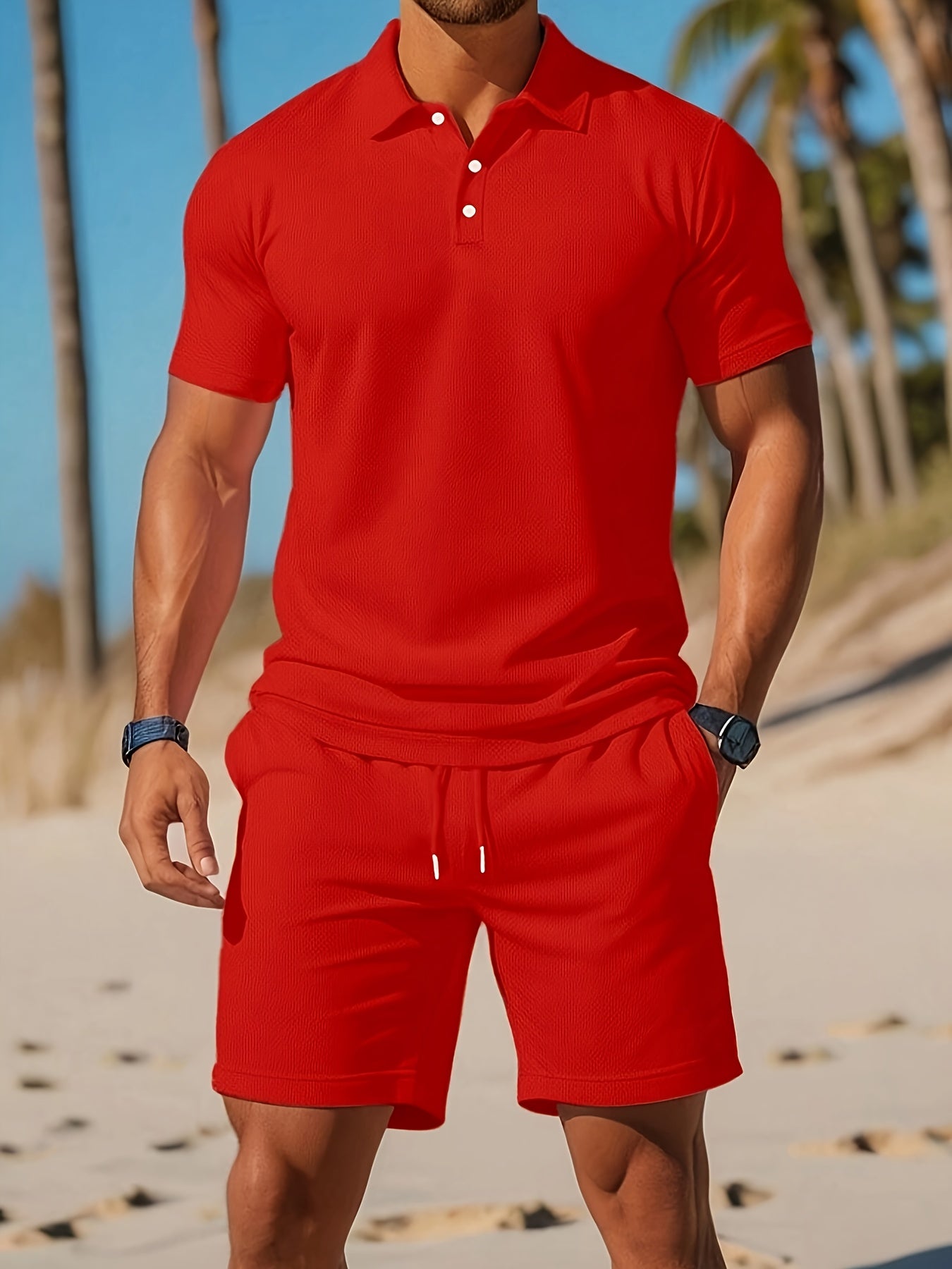 Casual 2-Delige Zomer Set Polo & Shorts