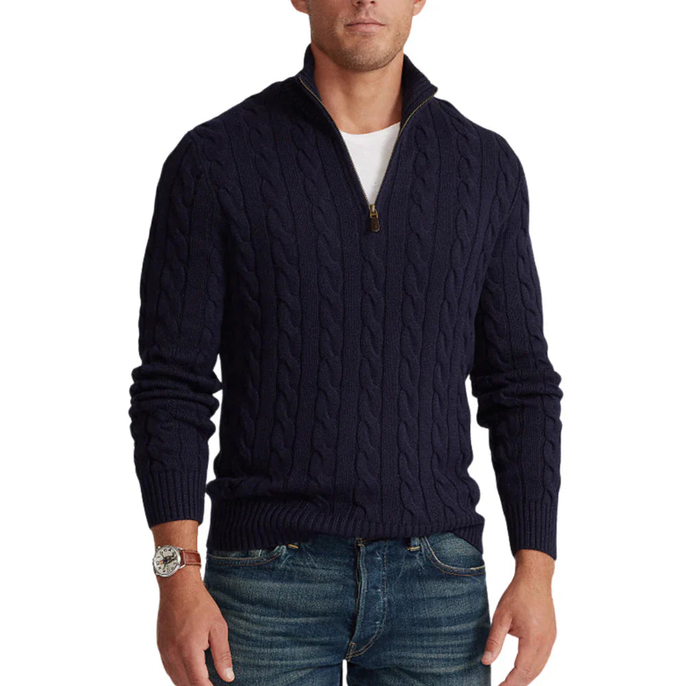 OLD MONEY - HALF ZIP SWEATER