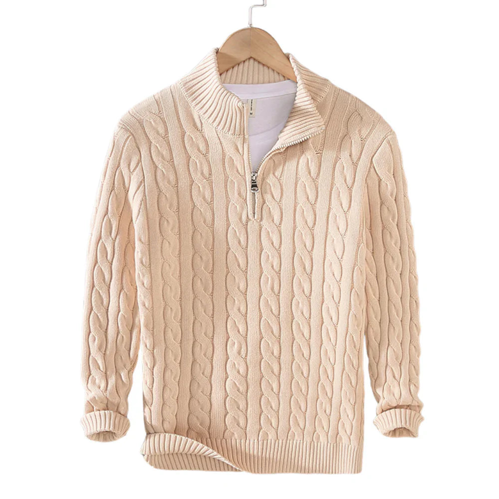 OLD MONEY - HALF ZIP SWEATER