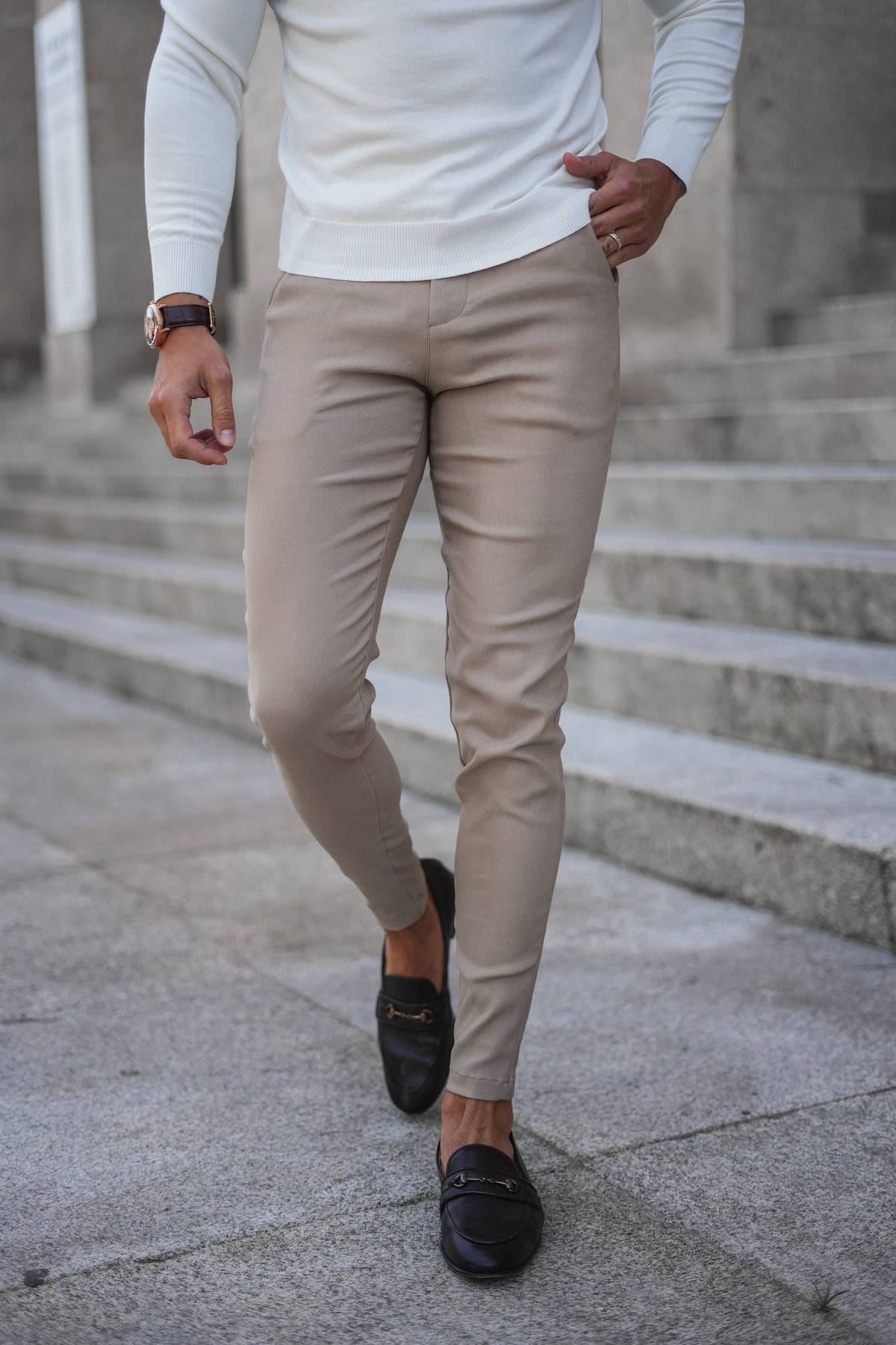 Faro Stretch Pantalon - Beige