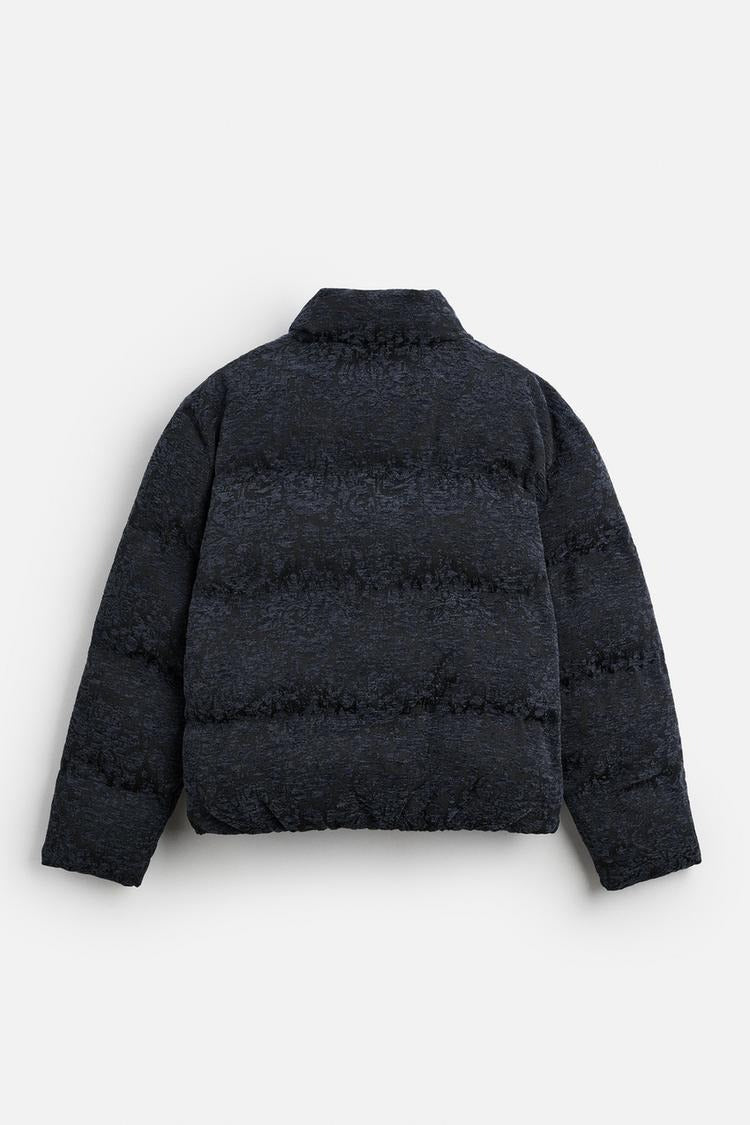 Jacquard Puffer Jacket