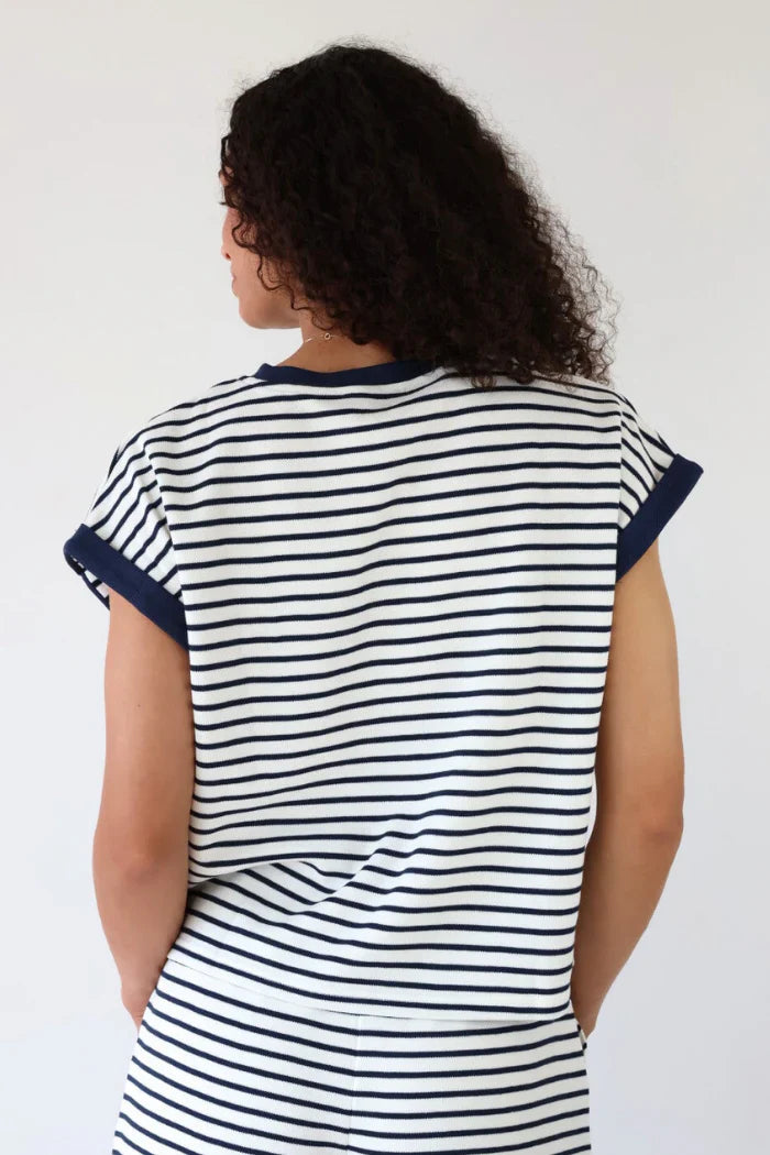 Navy Striped Set