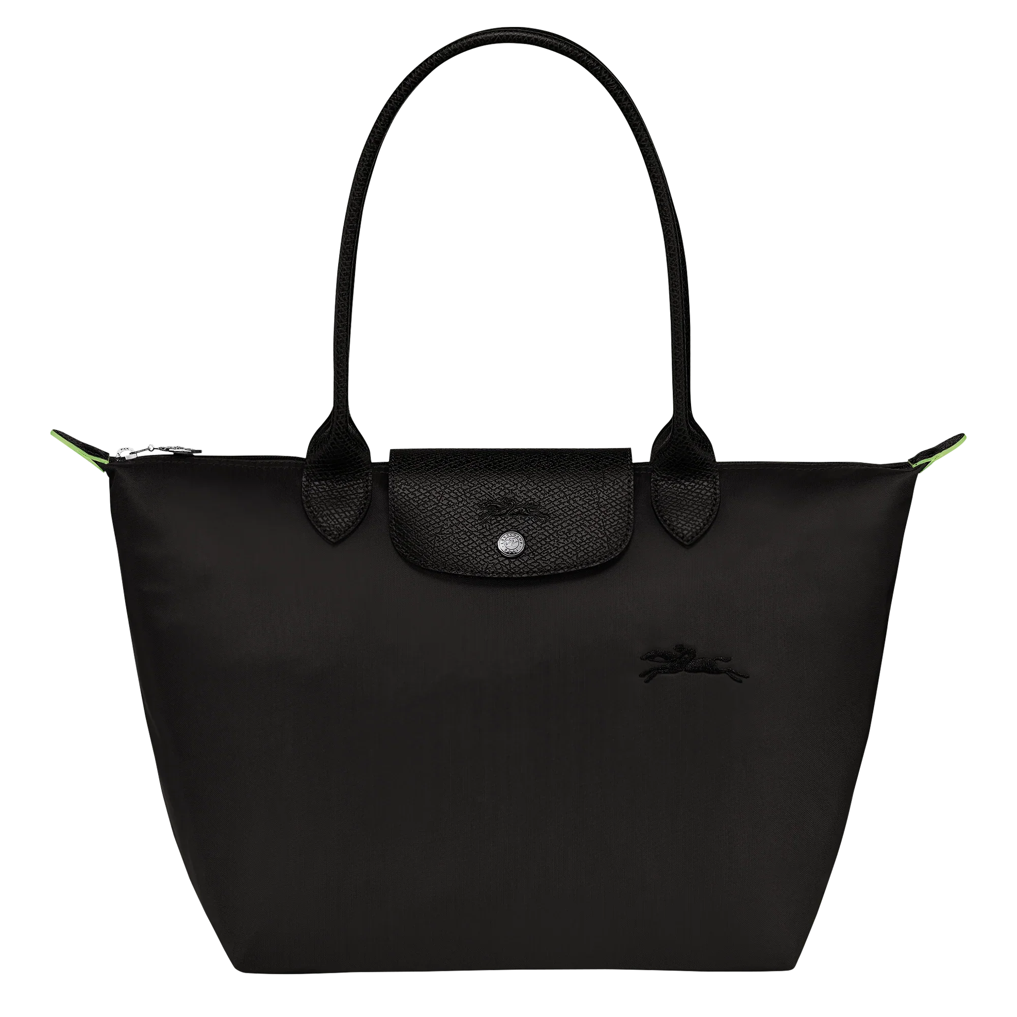 Longchamp - Medium Le Pliage Tote, Black - Recycled canvas