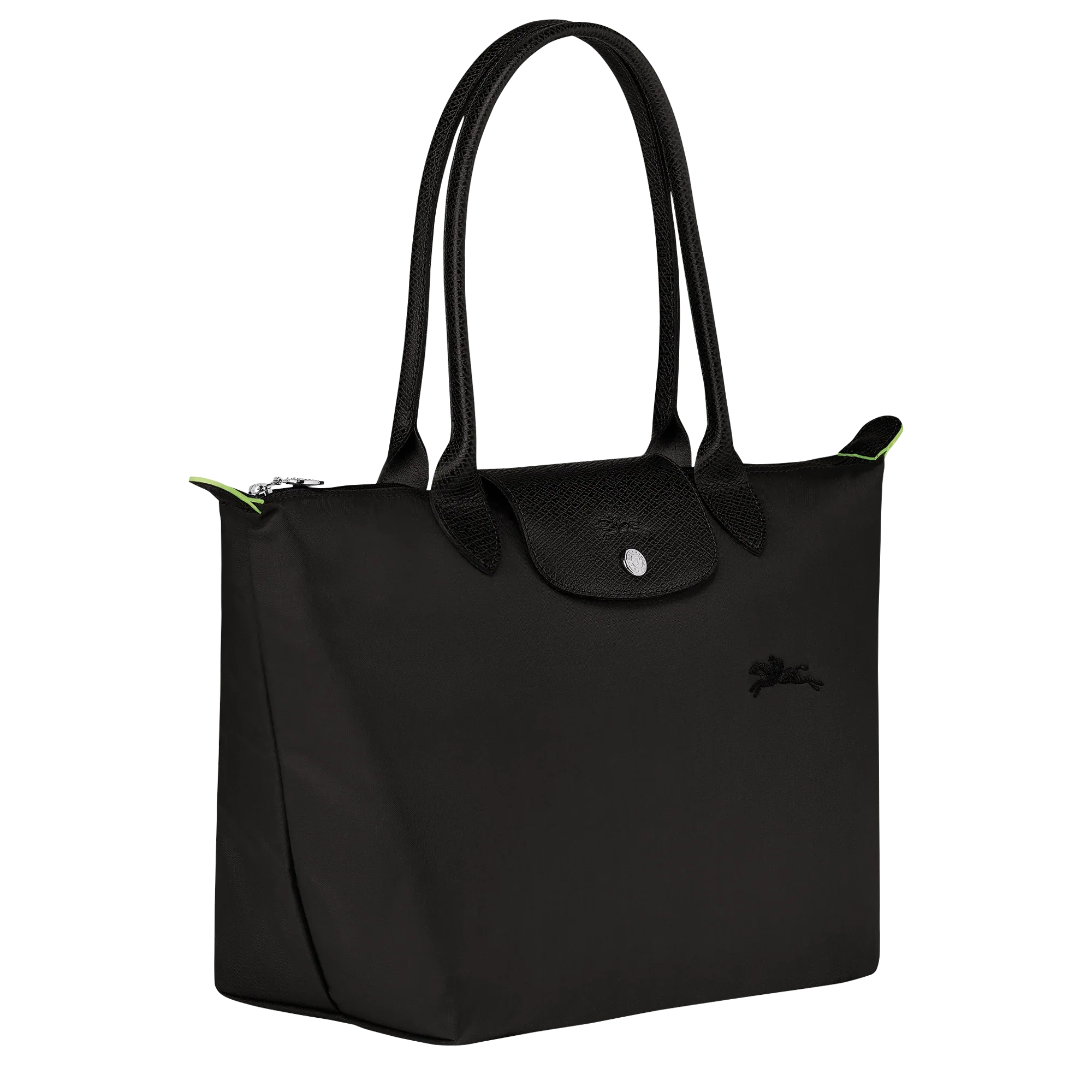 Longchamp - Medium Le Pliage Tote, Black - Recycled canvas