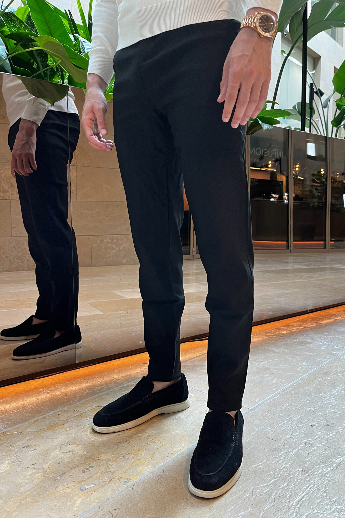 Faro Stretch Pantalon - Zwart