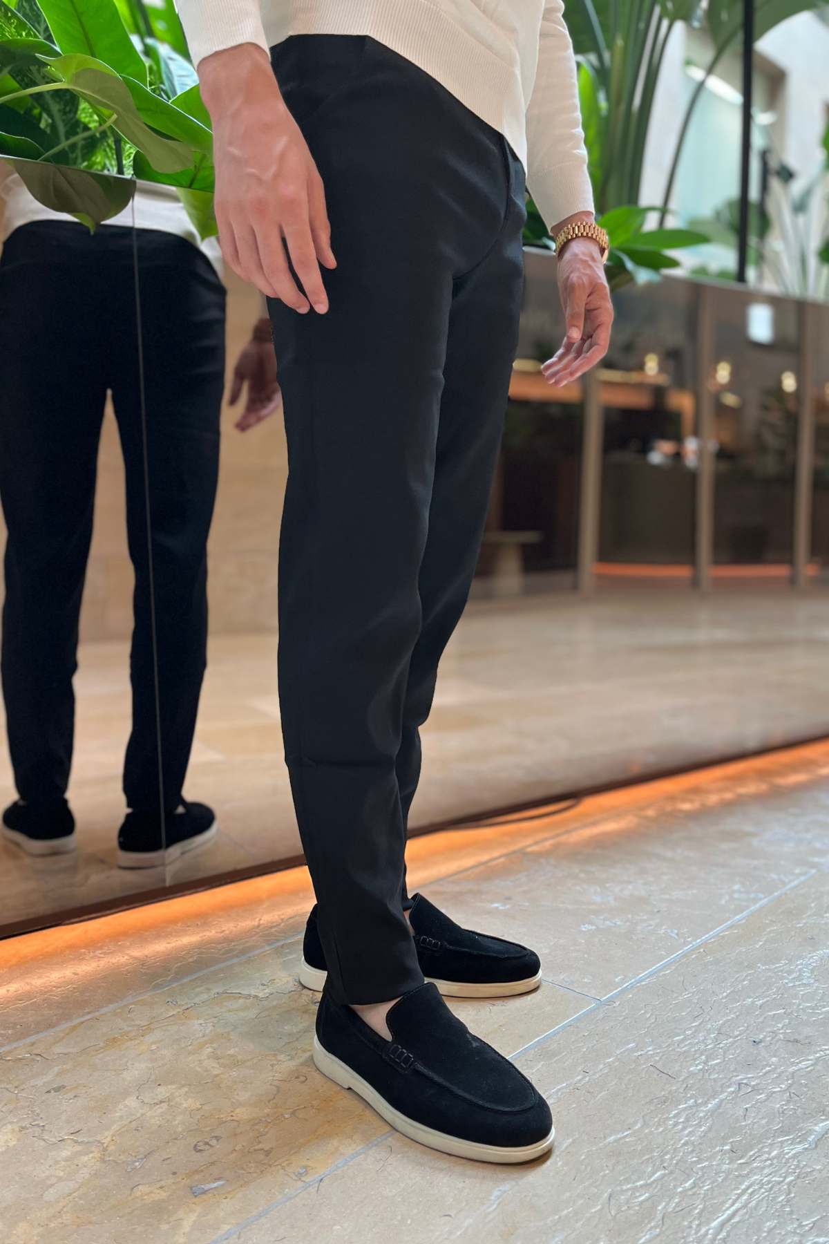 Faro Stretch Pantalon - Zwart