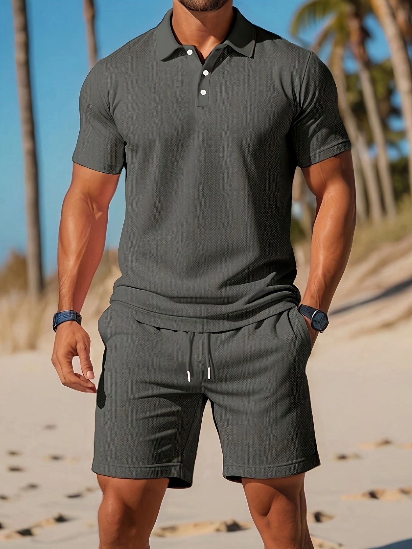 Casual 2-Delige Zomer Set Polo & Shorts
