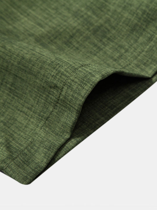 Linnen set met korte mouwen en rechte broek